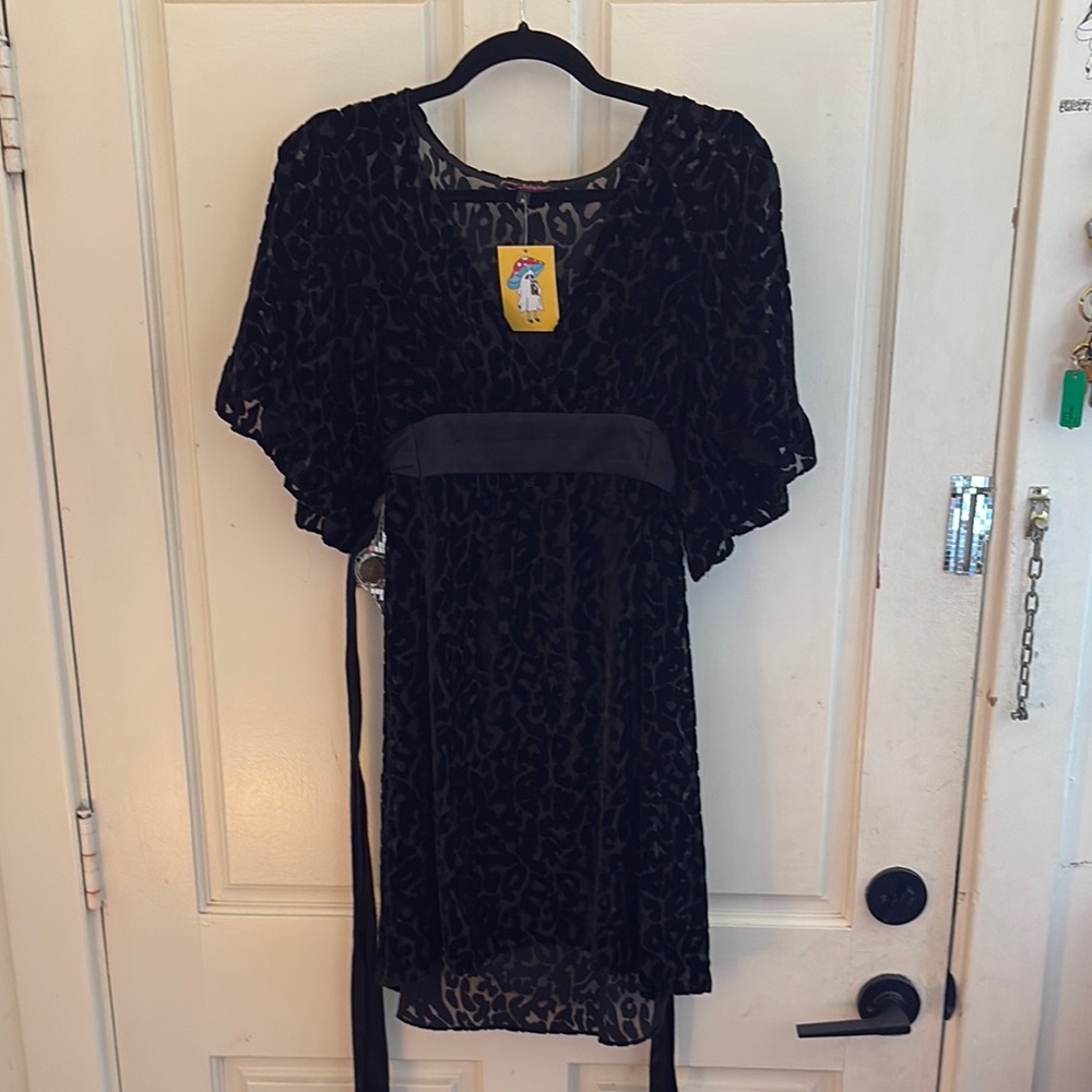 Black Leopard Print Dress